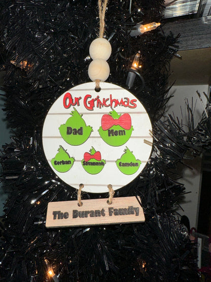 Grinchmas Family Personalized Ornament