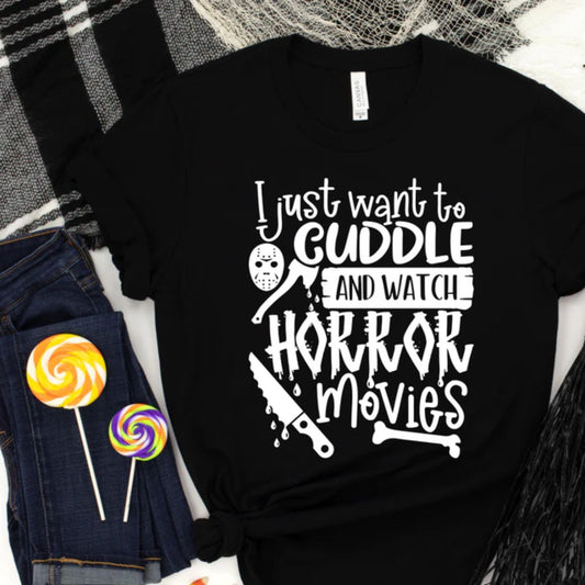 I Just Want To Cuddle Horror Print For Apparel